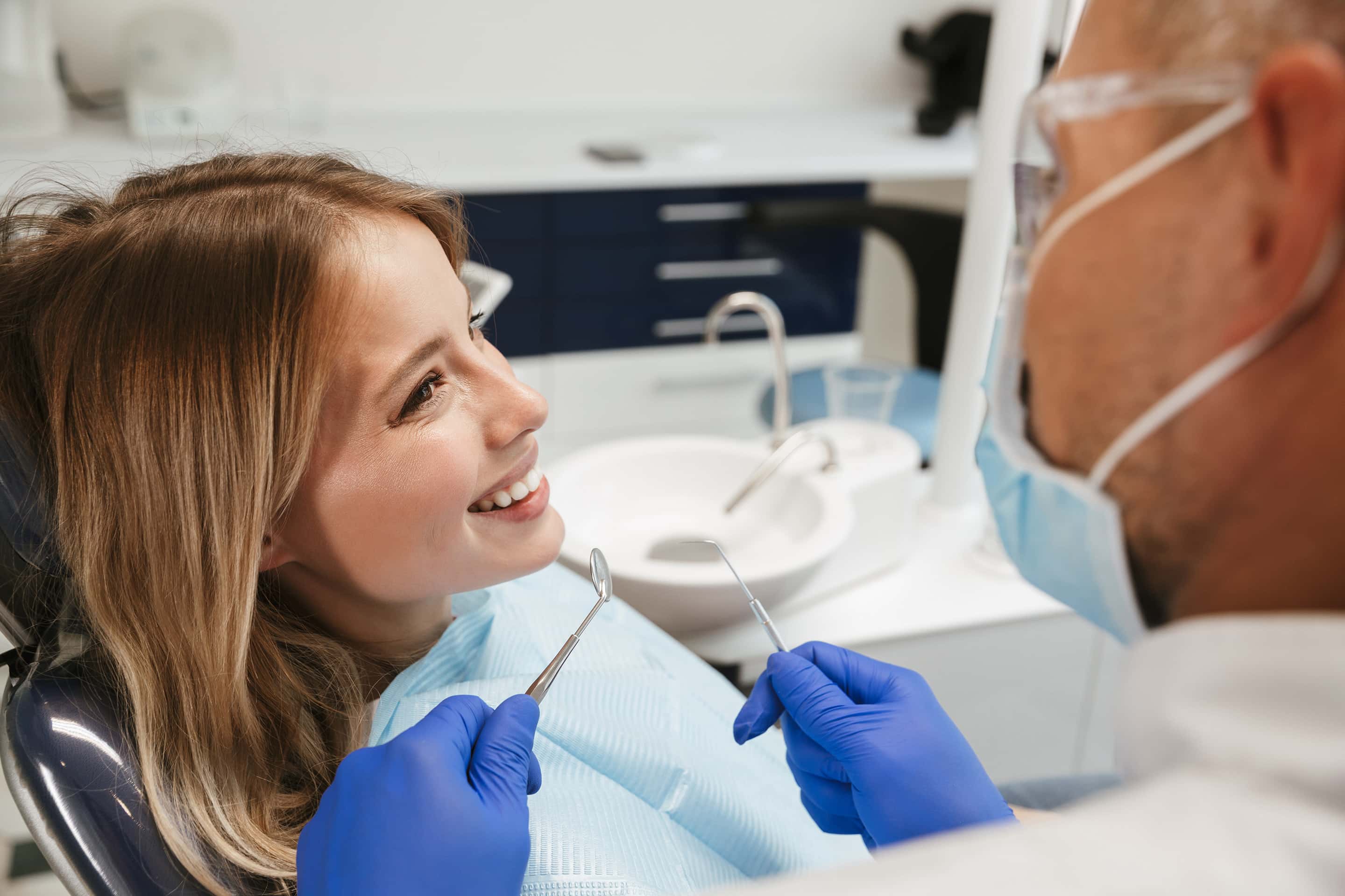 woman at dental appointment in Burnsville, MN